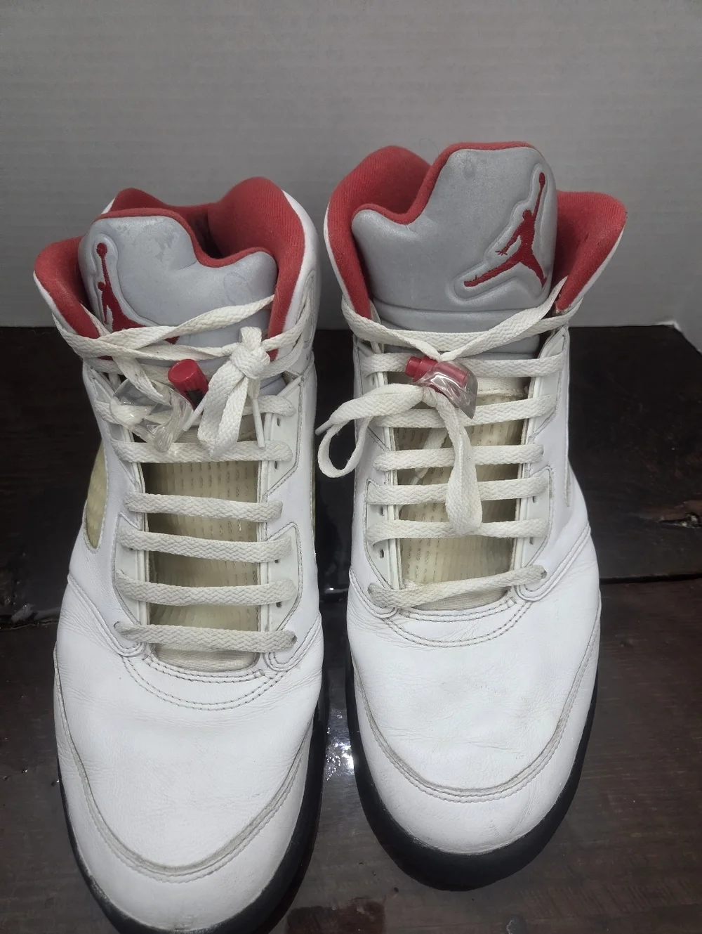 Nike Air Jordan Retro 5 Fire Red Basketball Sneakers In Size 14